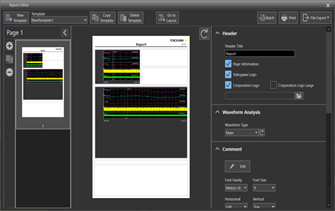 Figure 10. Report creation screen